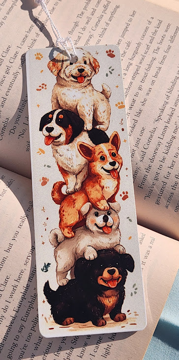 Stacked Puppies Bookmark